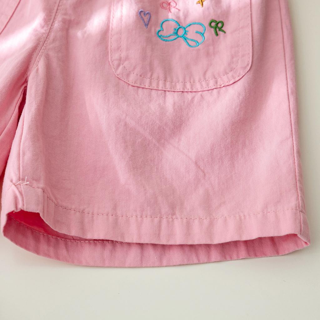 Кружевные повседневные брюки для девочек, летние милые вышитые шорты, детские корейские шорты