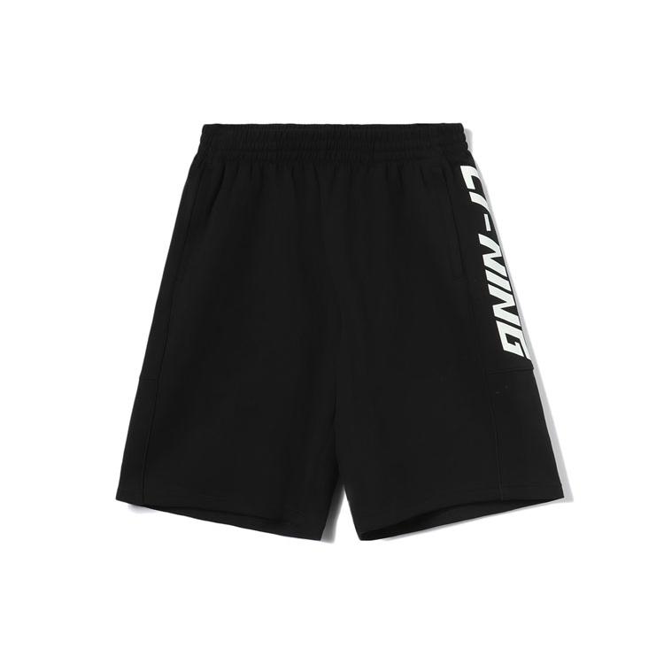 Li Ning Коллекция спортивной моды Повседневные шорты Мужские Черные Средние AKSR451-2