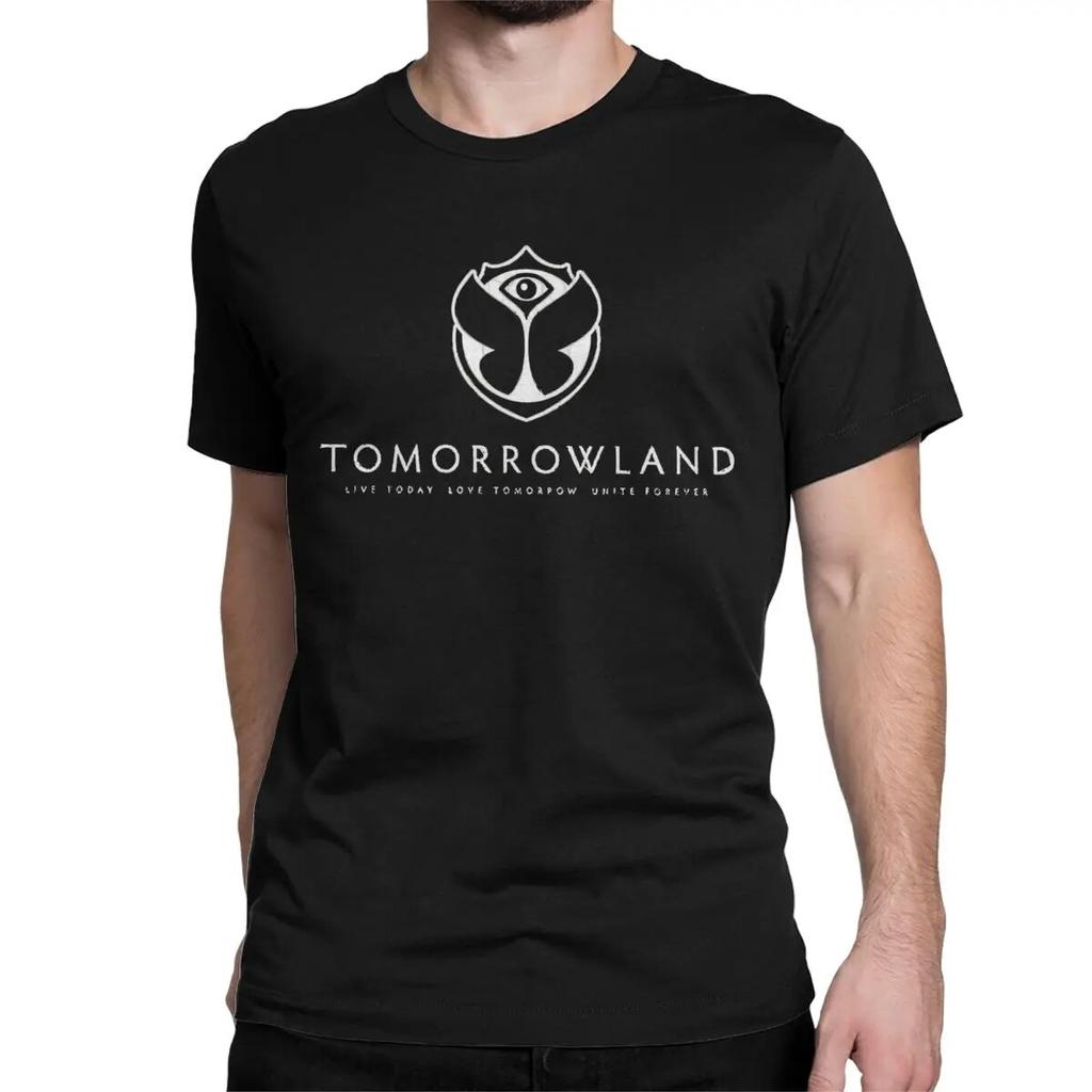 Vintage Tomorrowlands T-Shirt Unisex Women 100% Cotton T Shirts Belgian Electronic Dance Short Sleeve Tee Shirt Big Size Clothes