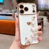 Применимый iPhone17Promax гальванизированный чехол для телефона в форме сердца Apple 16 Эпоксидный браслет-сердце защитный чехол