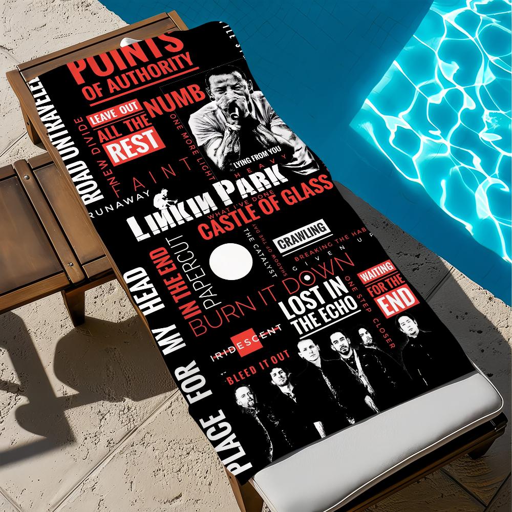 L-linkin певец милый P-park Полотенце Пляжное Быстросохнущее Мягкое Бассейн Полотенца Подарок для Путешествий Спортзал Душ Кемпинг спорт