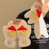 Plush Cross Scarf Cartoon Gloves New Neckerchief Wrap  Winter