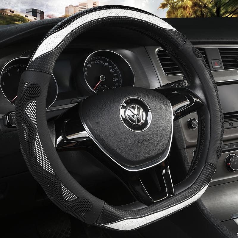 Автомобильный чехол на руль D-образной формы для VW GOLF 7 2015 POLO JATTA Passat Tiguan для Nissan Qashqai J11 X-trail T32 2015-2017