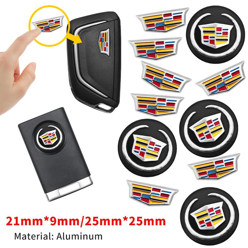 21mm/25mm Car Key Emblem Stickers Auto Door Keyhole Logo Decal For Cadillac Escalade CTS ATS SRX STS XT5 XT4 XT6 XTS CT4 CT6