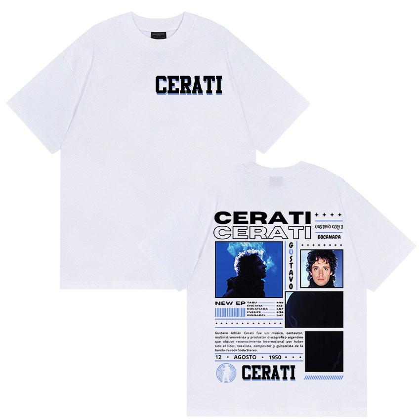 Rapper Gustavo Cerati Tour Album Graphic TShirt Unisex Fashion Oversized Cotton Tshirts Vintage Hot Sale Short Sleeve Tshirt