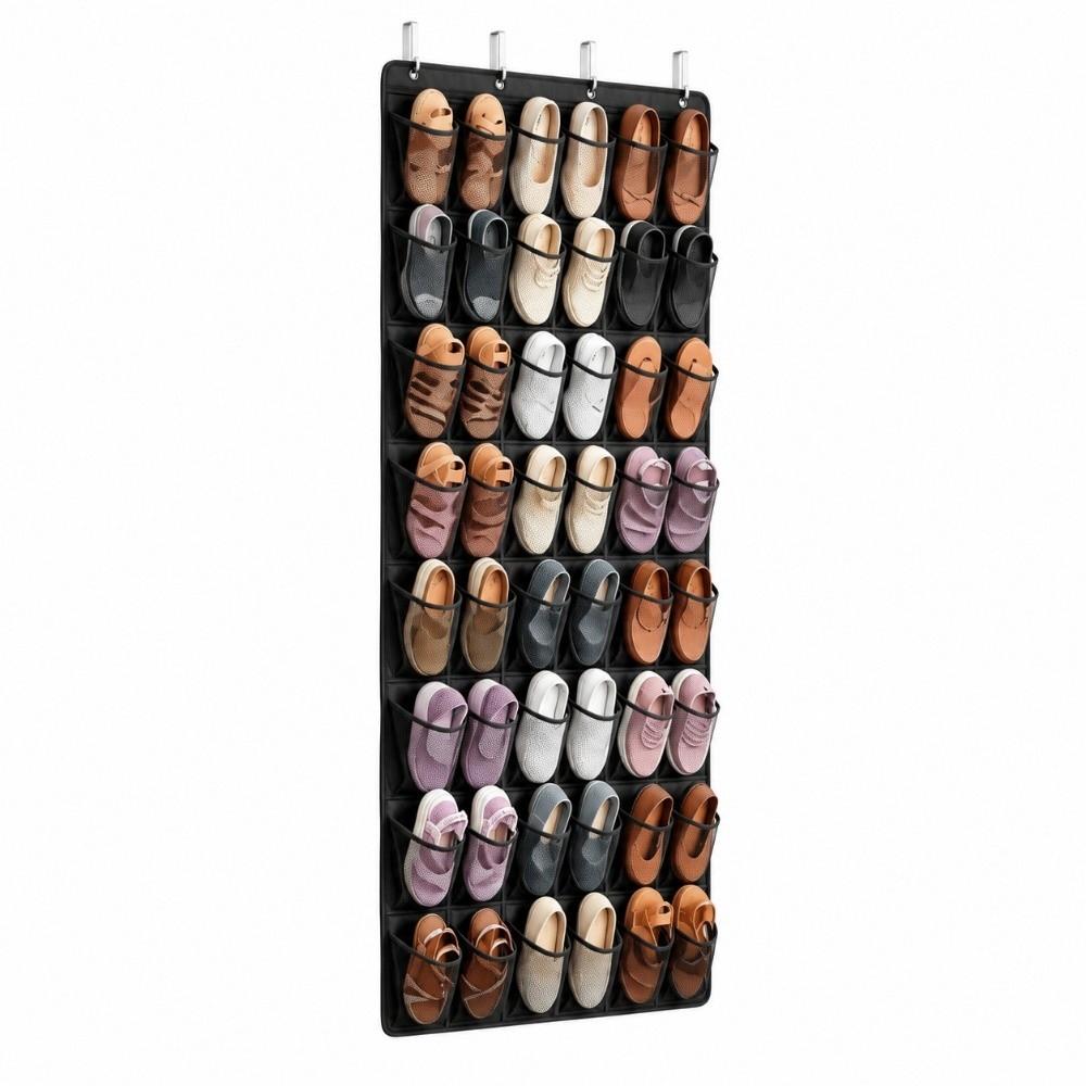 14/24/28/35/40/48 Grid Shoe Rack Mesh Pockets Shoe Storage Bag Over The Door Shoe Organizer Home