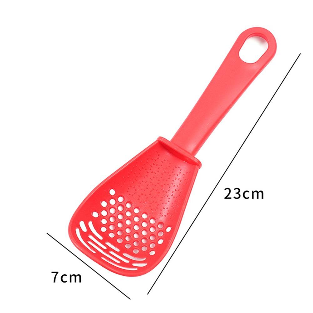 2Pcs Heat Insulated Handle Filter Spoon Uniform Filter Holes Draining Skimmer Sieve Spoon Filtering