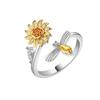 New Sunflower Spinning Ring Women'S Fashion Sunflower Ring
