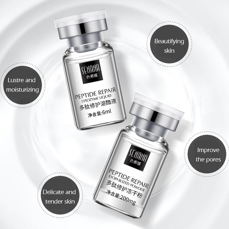SENANA Пептидная лиофилизированная пудра, сыворотка от прыщей, лечение прыщей, увлажняющее отбеливание, против морщин, питание, уход за кожей