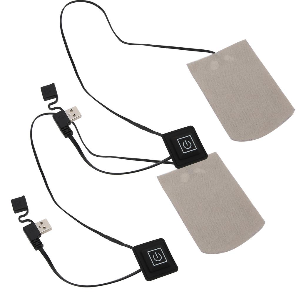 1 Pair Composite Fiber Electric Socks Heating Film USB Winter Keep Warm Outdoor Sports