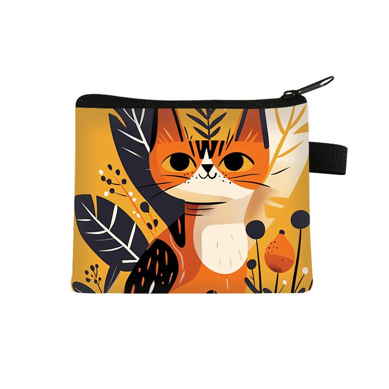 Кошелек для монет с милым котом из мультфильма, сумка-клатч на молнии, сумка для ключей, карман для денег, кошельки для женщин и мужчин, кошелек для маленьких детей, подарок