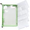 A5 Binder 6 Holes Zipper Pocket Transparent Clear Pocket Refills 10 Pieces Multifunctional Money Management File Trading Card Case A5 Axta Case