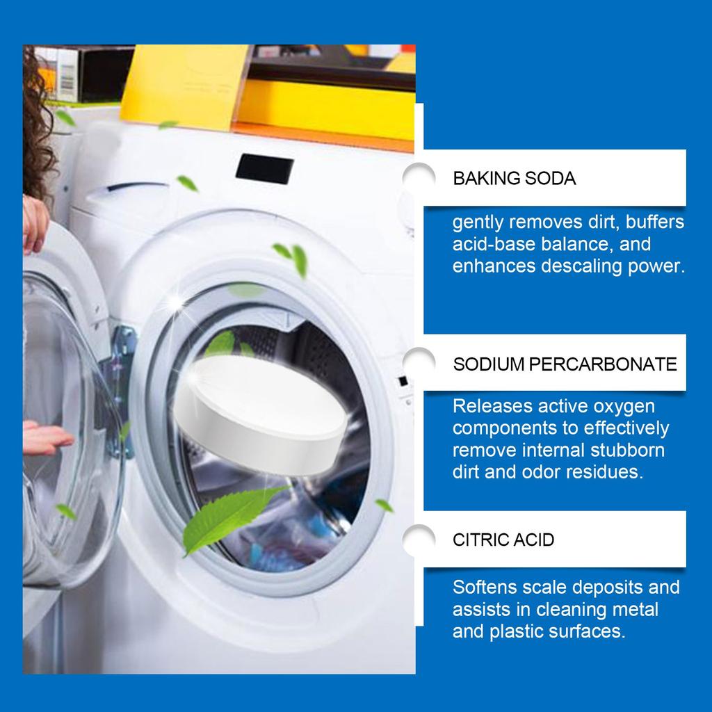 Высокоэффективные таблетки для чистки стиральной машины, Таблетки для чистки стиральной машины удаляют грязь, запах и плесень