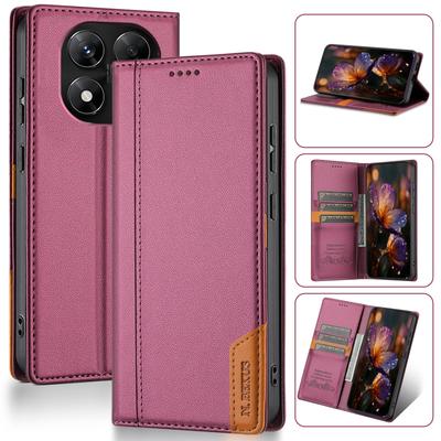 Магнитный откидной кожаный чехол-кошелек для Redmi Note 14 pro plus с функцией блокировки RFID - Премиальная обложка для телефона для Redmi Note 13