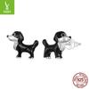 Cute Pet Dog Stud Earrings Cute Pet Animal S925 Sterling Silver Puppy Stud Earrings