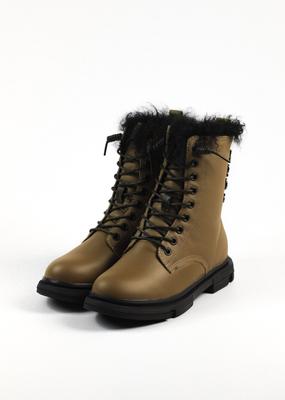 Ботинки высокие Berkonty 9091 36 Хаки кожа