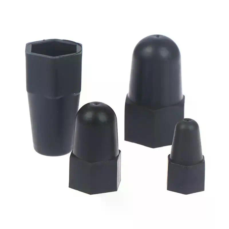 10PCS Lengthen Nut Cap Hexagonal Nut M6 M8 M10 M12PE Plastic Nut Protection Caps Hex Screw Protective Sleeve