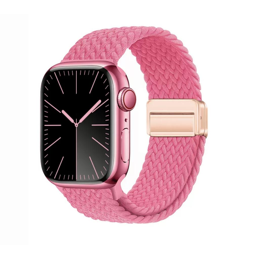 Плетеная нейлоновая ремешок-браслет Совместимый Для Apple Watch S10 46мм 44мм 40мм 45мм 49мм 41мм 38мм iWatch series se 10 7 3 5 6 8 9 Ultra