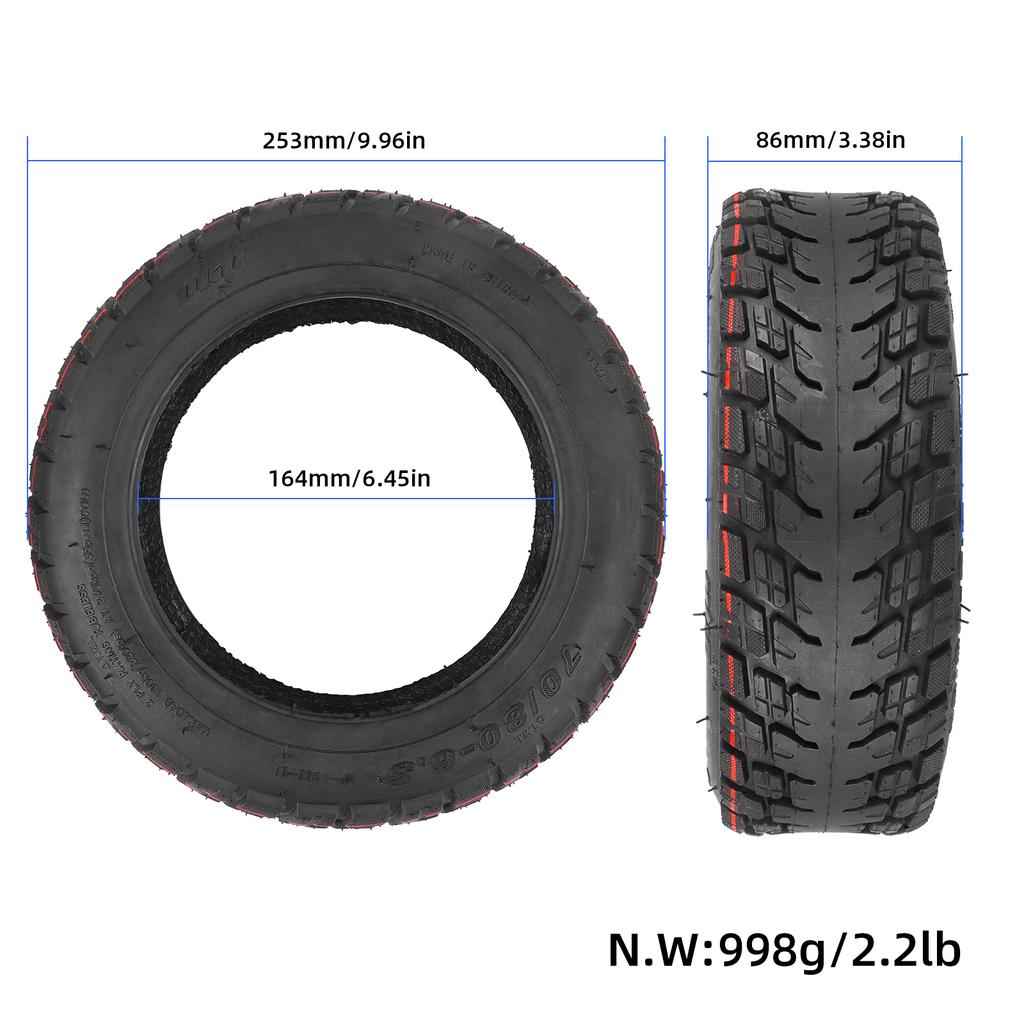 Ulip 11 Inch 70 80 6.5 Tubeless Tire Thickened Electric Scooter Off Road Vacuum Tire Anti Slip & Wear Resistant