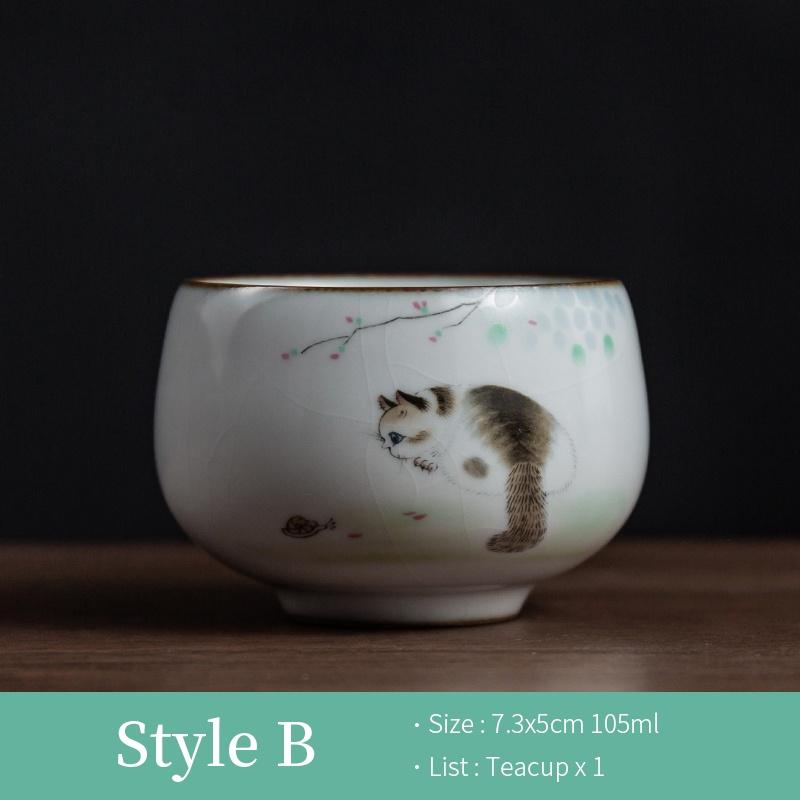 Керамическая чайная чашка печи Мао Ми Ру, глазурь «открытая трещина», набор для кунг-фу чая