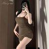 Xianyi Кружевное сексуальное облегающее платье-комбинация Pure Desire - Однотонная одежда для сна 689