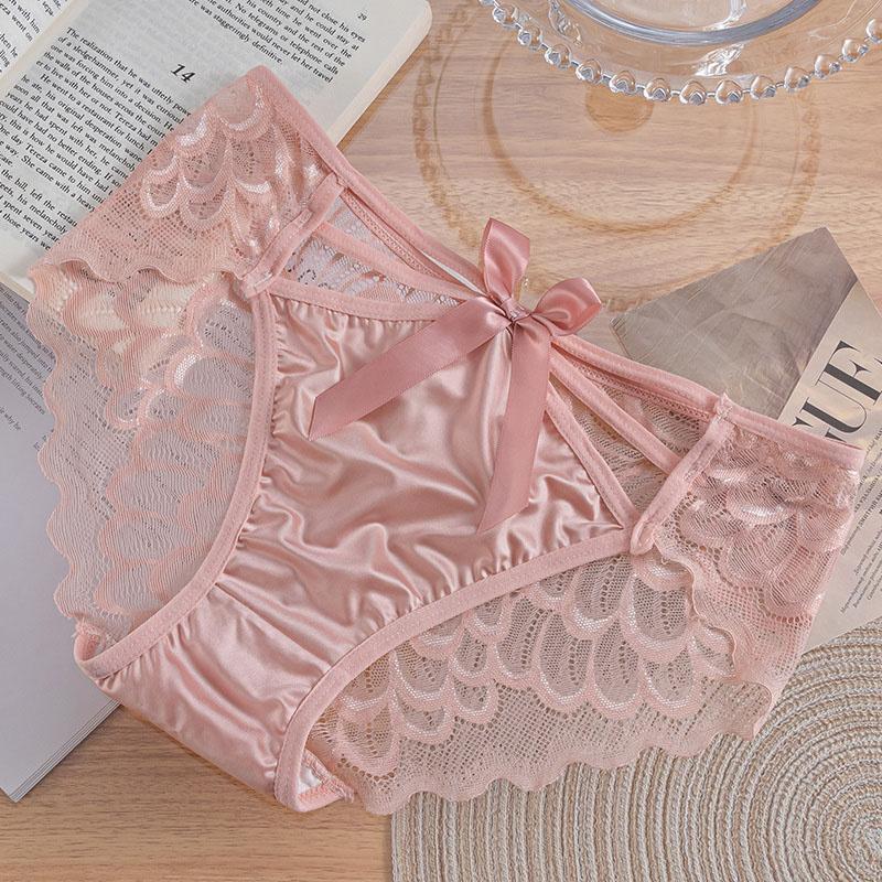 Plus Size Women Hollow Out Lingerie Briefs Underpants Cotton Underwear Lace Panties Thin