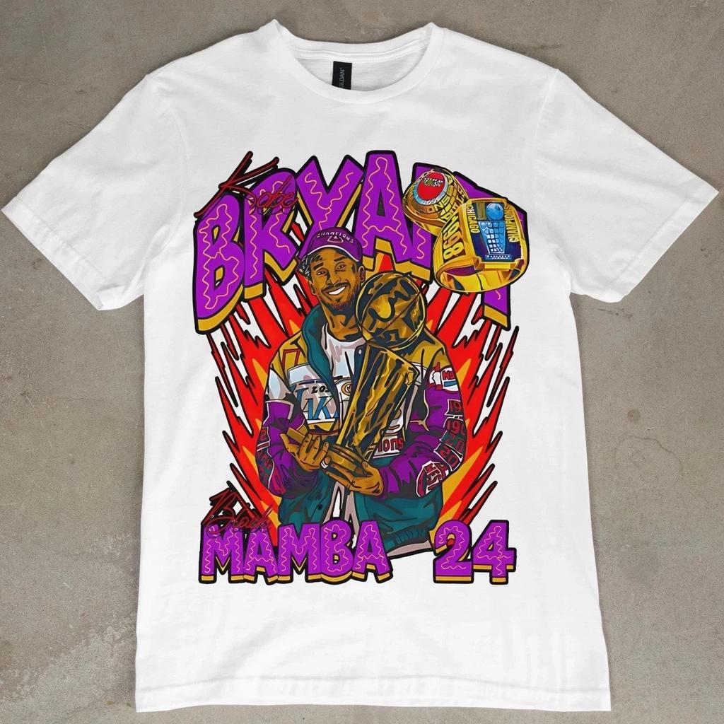Kobe Bryant Los Angeles Lakers Graphic Tee T-Shirt Men’s NBA Black Mamba Retro