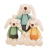 Cuddly Cartoon Long Eared Bunny Plush Toy Vest Stuffed Animal Doll Gift Kids
