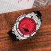 CASIO Unisex Liquid Crystal,Analog Dual Display Series 48.5mm Red Watch GA-2100-4A(Watch8--)