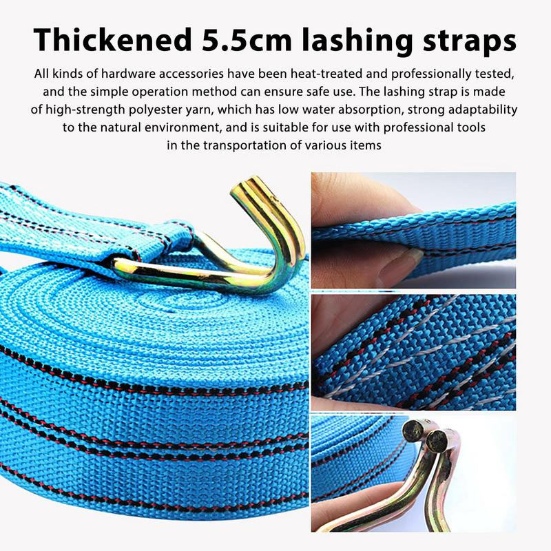 Автомобильные стяжные ремни, ремни для грузовиков, износостойкие, утолщенные, 15 м, самоблокирующиеся, натяжители для тросов, прочные грузовые ремни для связывания