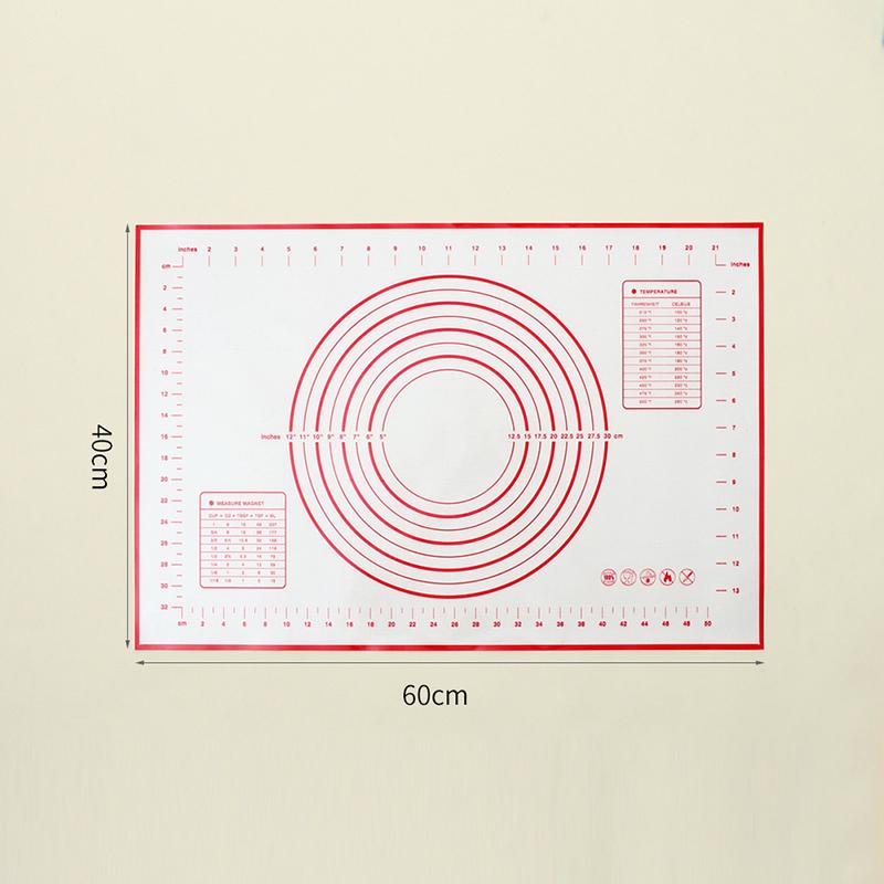 60/50/40 см силиконовый коврик для выпечки коврик для замешивания теста коврик для кухни раскатка теста для пиццы большой антипригарный держатель для теста
