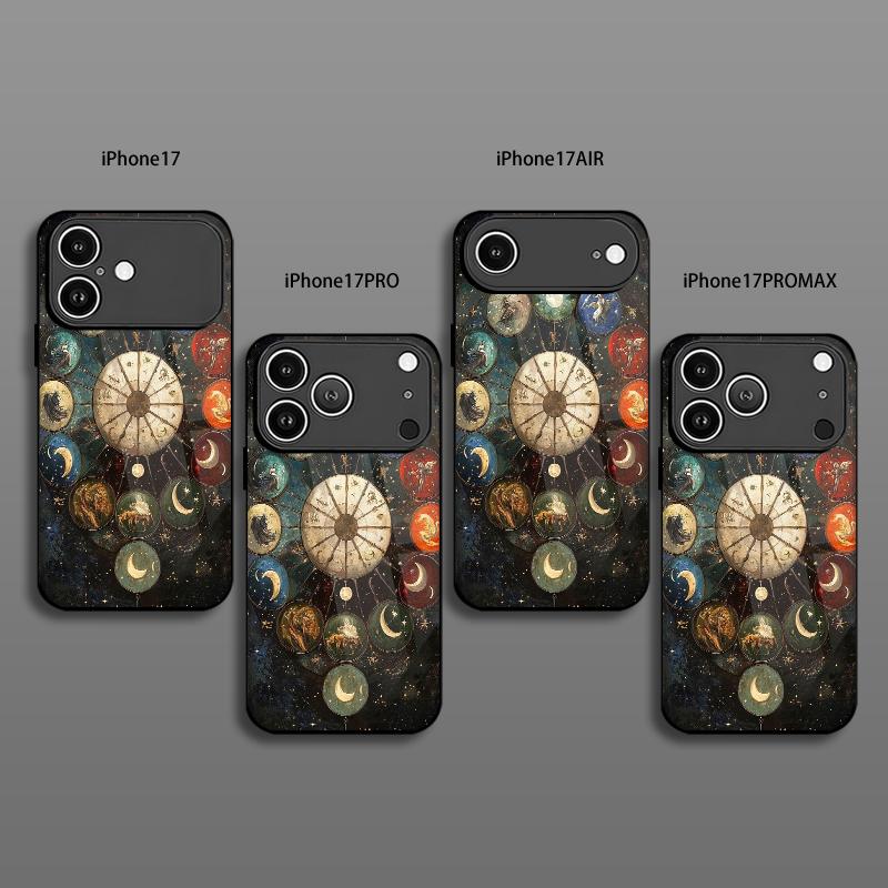 Чехол для телефона с 2D-рисунком карты звездного неба для iPhone 17 16 15 14 13 12 11 X XR XS Max Pro 8 plus - Стеклянная защитная крышка