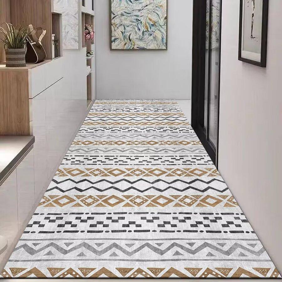Bohemian Long Corridor Carpet Hallway Entry Door Mat Home Porch Hotel Hall Aisle Rugs Decor Bedroom Bedside Balcony Floor Mat