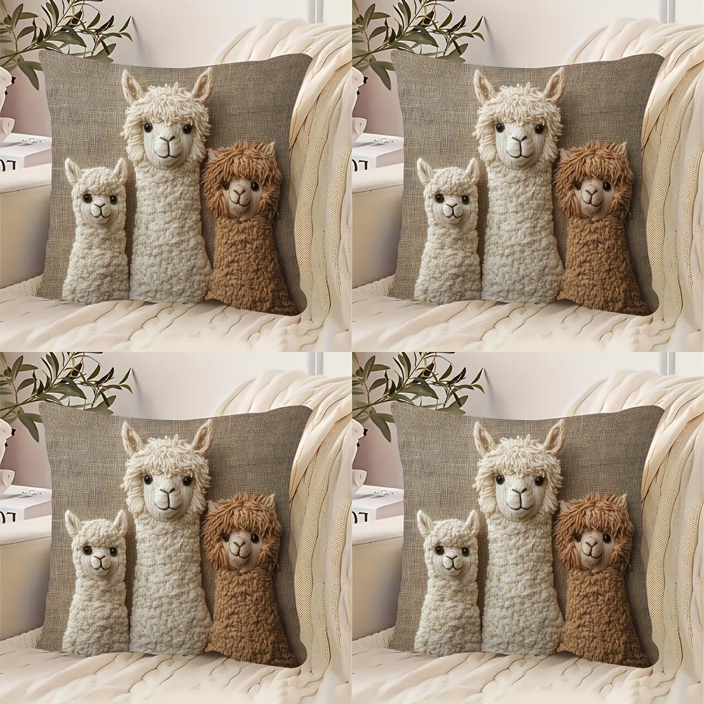 Наволочки из альпаки, машинная стирка, полиэстер с застежкой-молнией, винтажный домашний декор, подходят для гостиной
