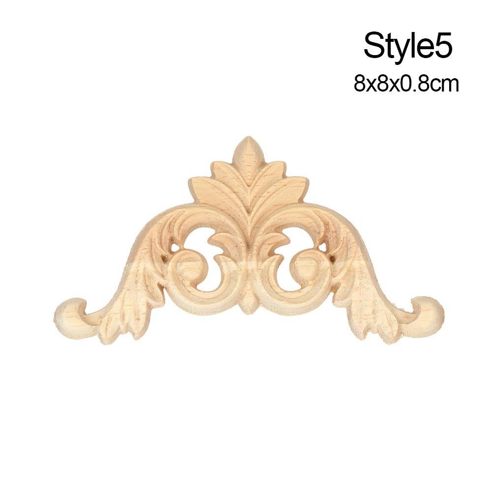 Наклейки Аппликации Аппликация из цельного дерева Угловой цветок Резьба по дереву Мебельная наклейка Деревянная аппликация
