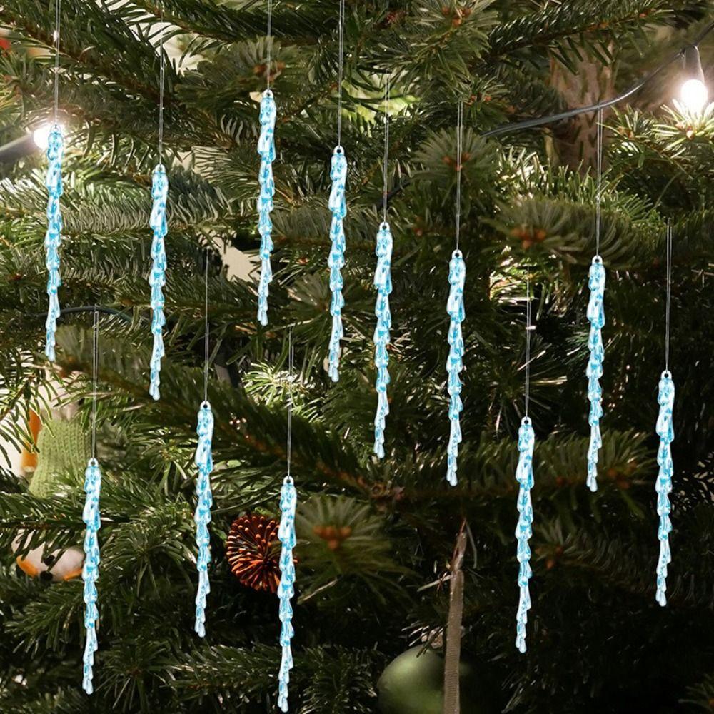 Transparent Acrylic Snowflakes Clear Simulation Xmas Tree Ornaments  Indoor And Outdoor