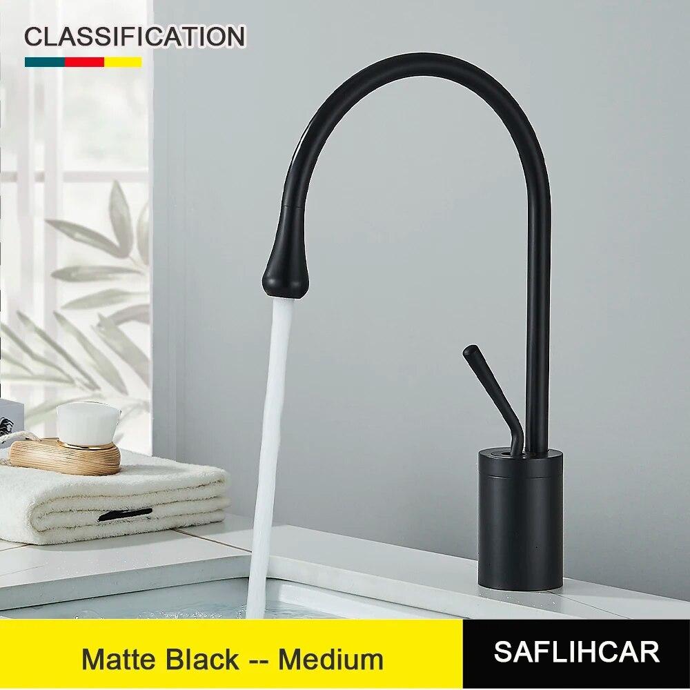 Современный смеситель для раковины, матовый, золотой, черный, серебряный, смеситель для раковины, смеситель для горячей и холодной воды, латунный кран для ванной комнаты