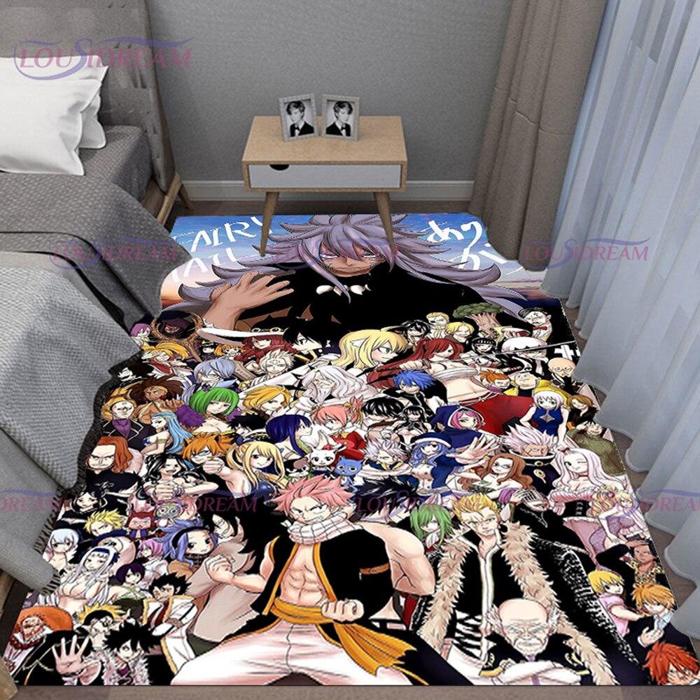 3D Printed Fairy Tail Carpet Rugs for Livingroom Anime Area Rug Bedroom Home Decoration Doormat Rugs Floor Mat Birthday Gift