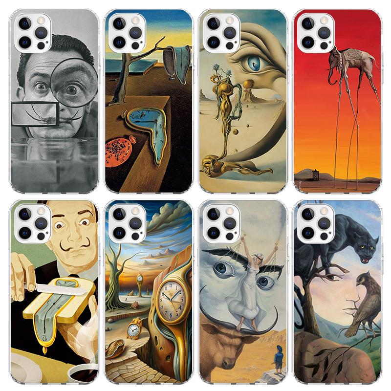 Salvador Dali Art Phone Case For iPhone 17 Air 11 13 Mini 14 15 Plus 16 12 Pro Max 16E SE 7 8 Pattern Soft TPU Back Cover 13 12