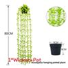 Faux Hanging Vine Plant With Green Leaves For Balcony And Party Decoration
