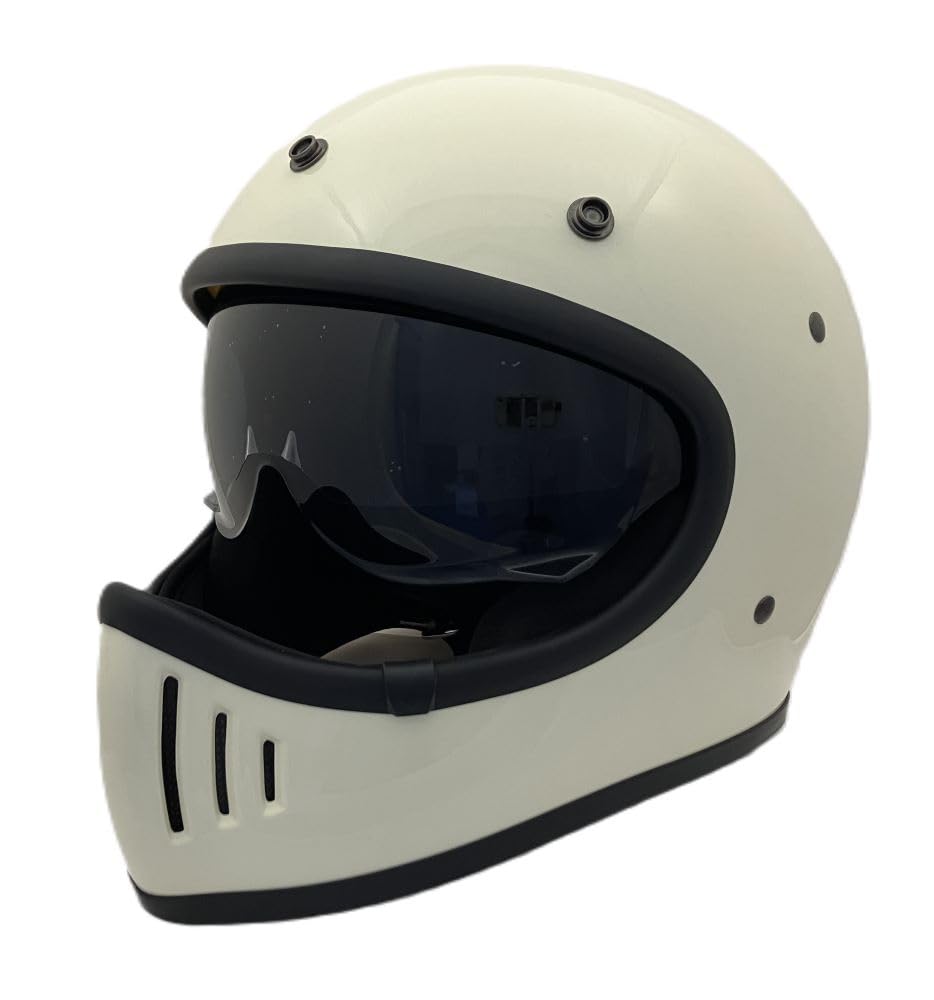 SunUp Мотошлем пилот Full Face Размер M SM-001 (57-58см) (Белый с оттенком)