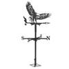 Owl Style Weather Vane Stainless Steel Wind Direction Indicator Weathervane for Outdoor