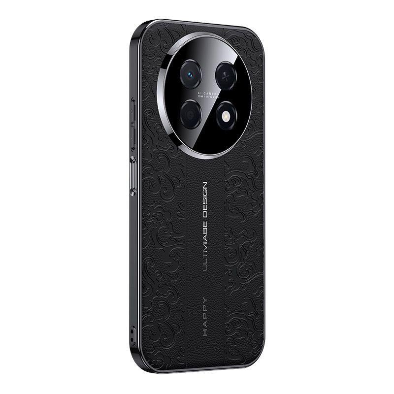 Чехол для Huawei Nova 15 Max, модный, с цветочным тиснением, из ПУ-кожи, с гальванизированной рамкой, жесткая крышка для телефона, нескользящий бампер