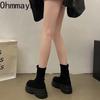 Fashion Vintage Platform Increase Women Ankle Boots Fashion Slip On Shoes Autumn Winter British Style Ladies Elegant Short Booties