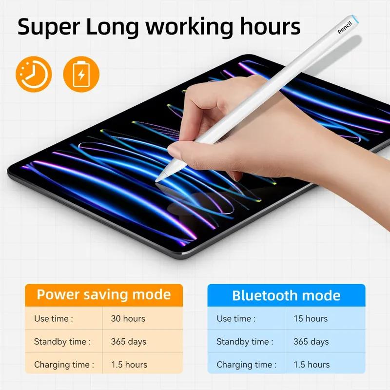 Для Apple Pencil 2 1 Беспроводная зарядка Стилус Для iPad Air 4 5 Pro 11 12.9 Mini 6 Отклонение ладони Стилус для планшета Сенсорная ручка
