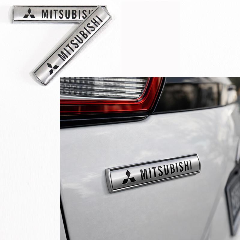 1pcs Mitsubishi metal Car Fender side logo Car door Rear Bumper tail door Emblem car door Car emblem sticker styling Accessories