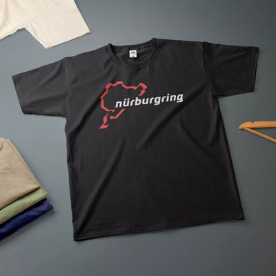 Футболка Nurburgring Байкер Мотоциклист Автолюбитель РАЗЛИЧНЫЕ РАЗМЕРЫ И ЦВЕТА Графическая рубашка с коротким рукавом Мужчины Женщины Лето