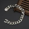 Yuji Stainless Steel Men's Cuban Chain Titanium Hip Hop Viking Bracelet