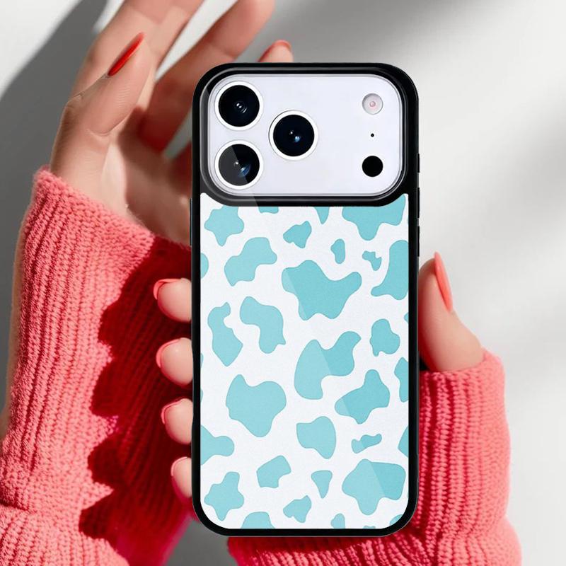 Чехол с коровьим принтом для iPhone 17 16 15 14 13 Pro Max Задняя крышка для 12 11 Pro Coque