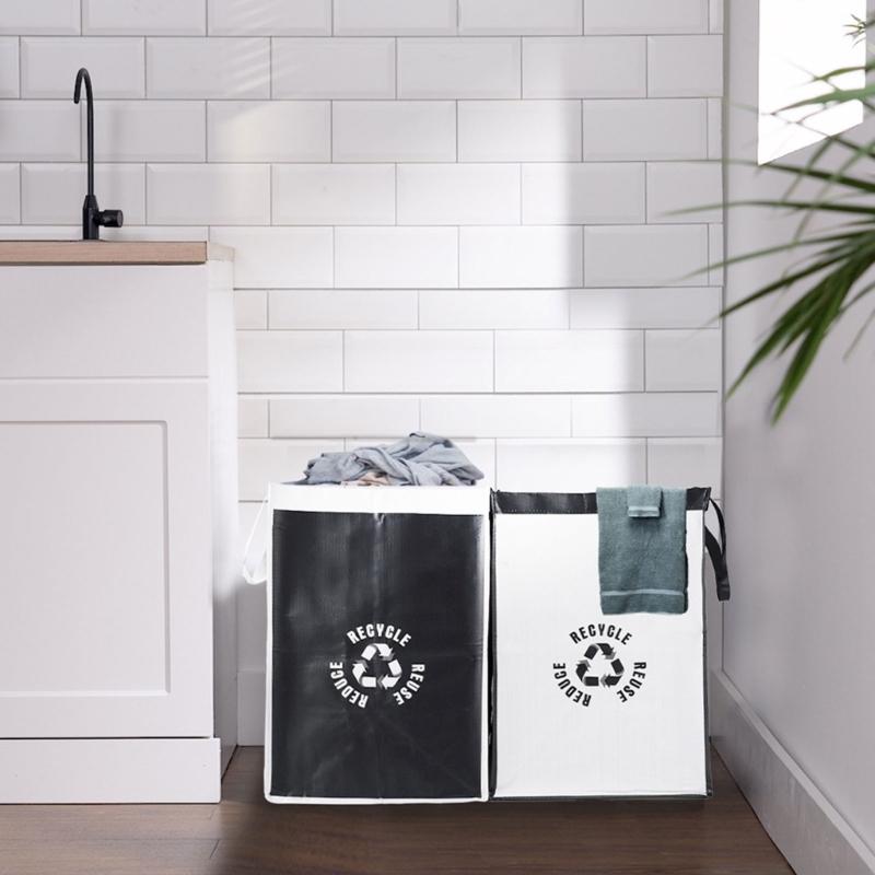 2 шт./4 шт. Компактные контейнеры для сортировки мусора для переработки, экономящие место. Идеально подходят для дома. Прочные контейнеры для сбора мусора для любой комнаты.